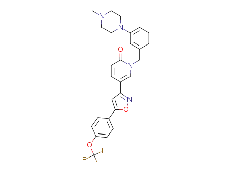 1-(3-(4-methylpiperazin-1-yl)benzyl)-5-(5-(4-(trifluoromethoxy)phenyl)isoxazol-3-yl)pyridin-2(1H)-one