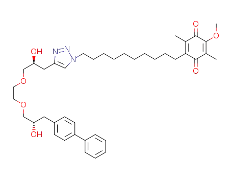 2-(10-(4-((S)-3-(2-((S)-3-(biphenyl-4-yl)-2-hydroxypropoxy)ethoxy)-2-hydroxypropyl)-1H-1,2,3-triazol-1-yl)decyl)-5-methoxy-3,6-dimethylcyclohexa-2,5-diene-1,4-dione