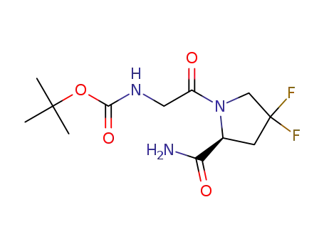 (S)-tert-butyl 2-(2-carbamoyl-4,4-difluoropyrrolidin-1-yl)-2-oxoethylcarbamate