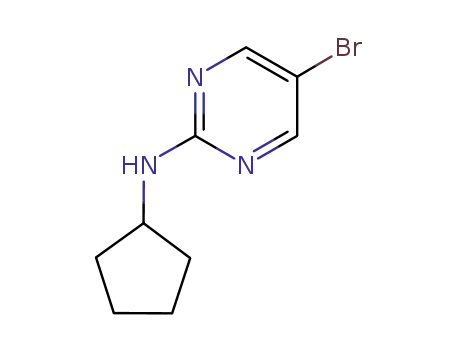 Molecular Structure of 1207293-60-4 (5-bromo-N-cyclopentylpyrimidin-2-amine)