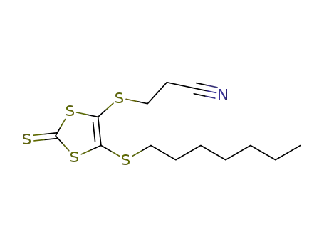 4-(2-cyanoethylthio)-5-heptylthio-1,3-dithiole-2-thione