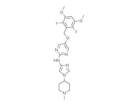 5-[(2,6-difluoro-3,5-dimethoxybenzyl)oxy]-N-[1-(1-methylpiperidin-4-yl)-1H-imidazol-4-yl]pyrimidin-2-amine