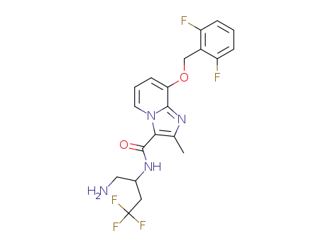 rac-N-(1-amino-4,4,4-trifluorobutan-2-yl)-8-[(2,6-difluorobenzyl)oxy]-2-methylimidazo[1,2-a]-pyridine-3-carboxamide