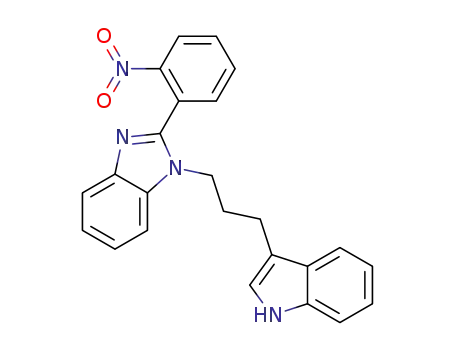Molecular Structure of 1587712-80-8 (1-[3-(3-indolyl)propyl]-2-(2-nitrophenyl-)1H-benzo[d]-imidazole)