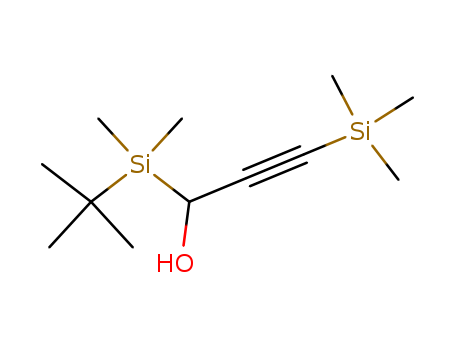 Molecular Structure of 137092-06-9 (2-Propyn-1-ol, 1-[(1,1-dimethylethyl)dimethylsilyl]-3-(trimethylsilyl)-)