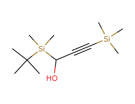Molecular Structure of 137092-06-9 (2-Propyn-1-ol, 1-[(1,1-dimethylethyl)dimethylsilyl]-3-(trimethylsilyl)-)