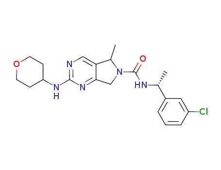 N-((R)-1-(3-chlorophenyl)ethyl)-5-methyl-2-((tetrahydro-2H-pyran-4-yl)amino)-5H-pyrrolo[3,4-d]pyrimidine-6(7H)-carboxamide