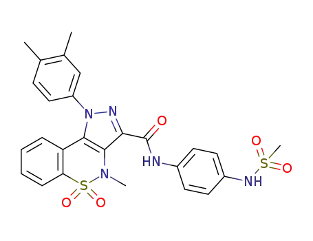 1-(3,4-dimethylphenyl)-4-methyl-N-{4-[(methylsulfonyl)-amino]phenyl}-1,4-dihydropyrazolo[4,3-c][1,2]benzothiazine-3-carboxamide 5,5-dioxide