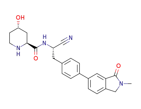 (2S,4S)-N-((S)-1-cyano-2-(4-(2-methyl-1-oxoisoindolin-5-yl)phenyl)ethyl)-4-hydroxypiperidine-2-carboxamide