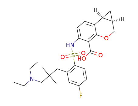(1aR,7bS)-5-[2-(3-diethylamino-2,2-dimethylpropyl)-4-fluorobenzenesulfonylamino]-1,1a,2,7b-tetrahydrocyclopropa[c]chromene-4-carboxylic acid