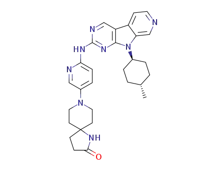 8-(6-((9-((1r,4r)-4-methylcyclohexyl)-9H-pyrido[4′,3′:4,5]pyrrolo[2,3-d]pyrimidin-2-yl)amino)pyridin-3-yl)-1,8-diazaspiro[4.5]decan-2-one