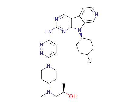 (R)-1-(methyl(1-(6-((9-((1r,4r)-4-methylcyclohexyl)-9H-pyrido-[4′,3′:4,5]pyrrolo[2,3-d]pyrimidin-2-yl)amino)pyridazin-3-yl)piperidin-4-yl)amino)propan-2-ol