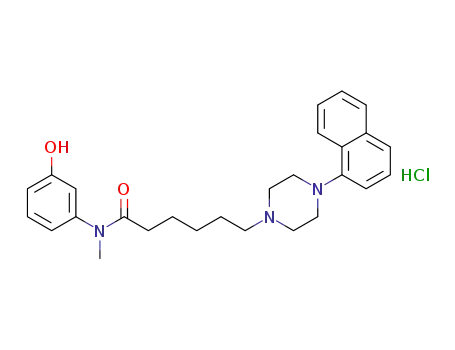 N-(3-hydroxyphenyl)-N-methyl-6-[4-(naphthalen-1-yl)piperazin-1-yl]hexanamide hydrohloride
