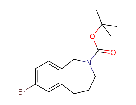 Molecular Structure of 740842-89-1 (tert-butyl 7-bromo-2,3,4,5-tetrahydro-2H-benzo[c]azepine-2-carboxylate)