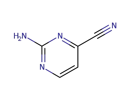 Molecular Structure of 36314-98-4 (4-Pyrimidinecarbonitrile, 2-amino- (9CI))