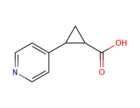 Molecular Structure of 801149-24-6 (trans-2-(pyridin-4-yl)cyclopropane-1-carboxylic acid)