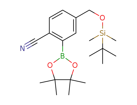 4-(((tert-butyldimethylsilyl)oxy)methyl)-2-(4,4,5,5-tetramethyl-1,3,2-dioxaborolan-2-yl)benzonitrile