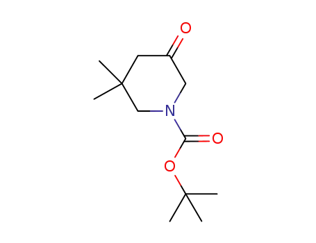 Molecular Structure of 1000894-83-6 (tert-butyl 3,3-dimethyl-5-oxopiperidine-1-carboxylate)