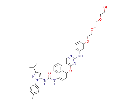 1-(4-((2-((3-(2-(2-(2-hydroxyethoxy)ethoxy)ethoxy)phenyl)amino)pyrimidin-4-yl)oxy)naphthalen-1-yl)-3-(3-isopropyl-1-(p-tolyl)-1H-pyrazol-5-yl)urea