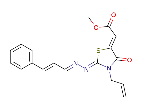 (Z)-methyl 2-((Z)-3-allyl-4-oxo-2-{(E)-[(E)-3-phenylallylidene]hydrazono}thiazolidin-5-ylidene)acetate