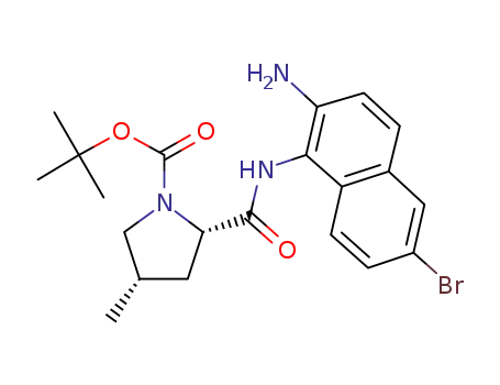 (2S,4S)-2-(2-amino-6-bromo-naphthalen-1-ylcarbamoyl)-4-methyl-pyrrolidine-1-carboxylic acid tert-butyl ester