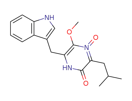 6-(1H-indol-3-ylmethyl)-5-methoxy-3-(2-methylpropyl)pyrazin-2(1H)-one 4-oxide