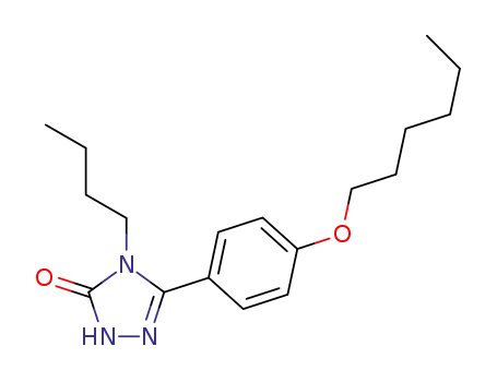 Molecular Structure of 1630013-00-1 (4-butyl-5-(4-hexyloxyphenyl)-2H-1,2,4-triazole-3(4H)-one)
