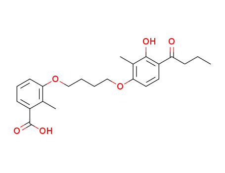 3-(4-(4-butyryl-3-hydroxy-2-methylphenoxy)butoxy)-2-methylbenzoic acid