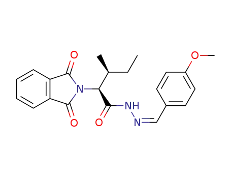 Molecular Structure of 1637437-24-1 ((Z)-2-(1,3-dioxoisoindolin-2-yl)-N'-(4-methoxybenzylidene)-3-methylpentanehydrazide)