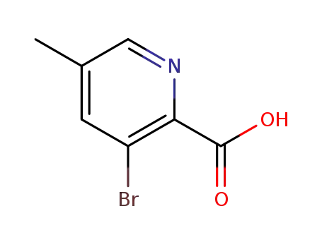 Molecular Structure of 1211515-68-2 (3-Bromo-5-methylpyridine-2-carboxylic acid)
