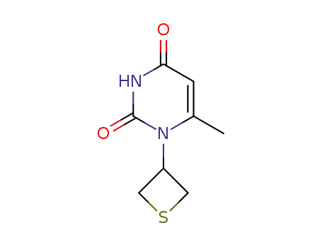 Molecular Structure of 1443443-01-3 (6-methyl-1-(thiethan-3-yl)pyrimidine-2,4(1H,3H)-dione)