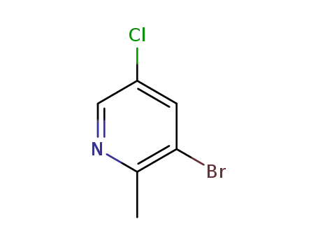 Molecular Structure of 131036-39-0 (3-Bromo-5-Chloro-2-Picoline)
