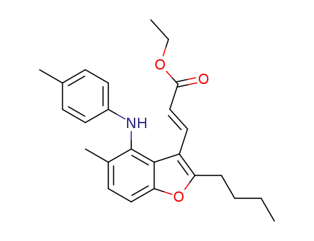 (E)-ethyl 3-(4-(p-toluidino)-2-butyl-5-methylbenzofuran-3-yl)acrylate