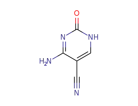 Molecular Structure of 16462-28-5 (5-Pyrimidinecarbonitrile, 4-amino-1,2-dihydro-2-oxo- (9CI))