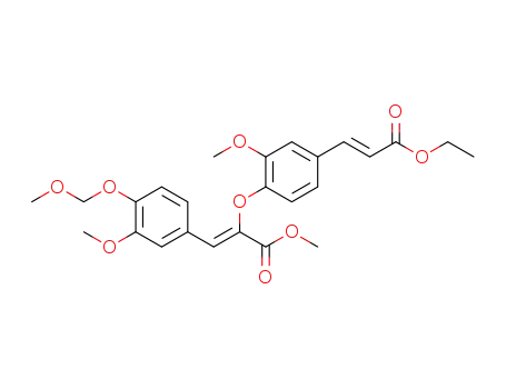 methyl 2-[4-(3-ethoxy-3-oxoprop-1-en-1-yl)-2-methoxyphenoxy]-3-[3-methoxy-4-(methoxymethoxy)phenyl]prop-2-enoate