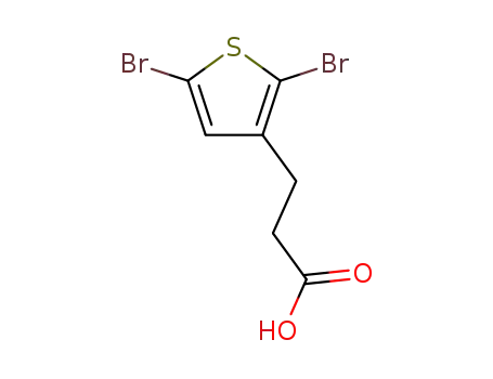Molecular Structure of 13191-40-7 (3-(2,5-DIBROMOTHIEN-3-YL)PROPANOIC ACID)