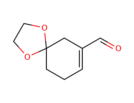 Molecular Structure of 63517-54-4 (1,4-Dioxaspiro[4.5]dec-7-ene-7-carboxaldehyde)