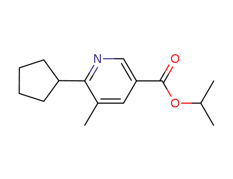Molecular Structure of 1122090-11-2 (isopropyl 6-cyclopentyl-5-methylnicotinate)