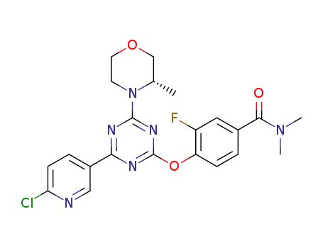 (S)-4-((4-(6-chloropyridin-3-yl)-6-(3-methylmorpholino)-1,3,5-triazin-2-yl)oxy)-3-fluoro-N,N-dimethylbenzamide