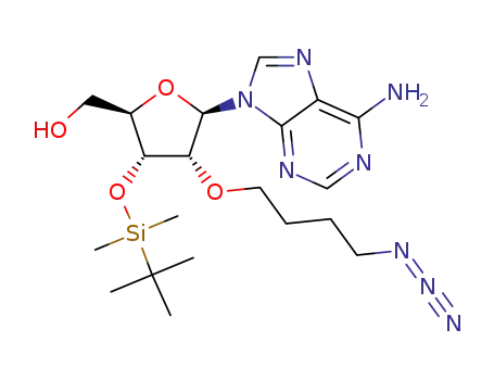 ((2R,3R,4R,5R)-5-(6-amino-9H-purin-9-yl)-4-(4-azidobutoxy)-3-((tert-butyldimethylsilyl)oxy)tetrahydrofuran-2-yl)methanol