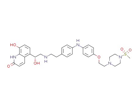 Molecular Structure of 860032-51-5 (8-hydroxy-5-{(R)-1-hydroxy-2-[2-(4-{4-[2-(4-methanesulfonyl-piperazin-1-yl)-ethoxy]-phenylamino}-phenyl)-ethylamino]-ethyl}-1H-quinolin-2-one)