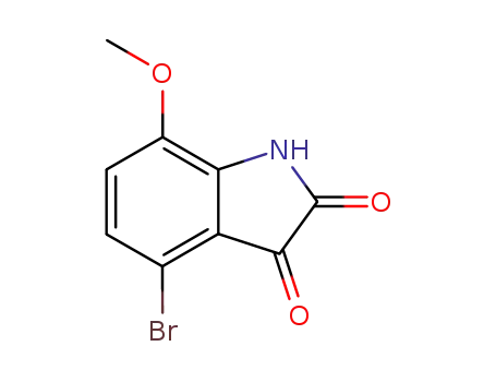 Molecular Structure of 67303-38-2 (4-Bromo-7-methoxyisatin)