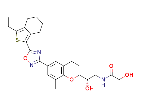N-((S)-3-{2-ethyl-4-[5-(3-ethyl-4,5,6,7-tetrahydro-benzo[c]thiophen-1-yl)-[1,2,4]oxadiazol-3-yl]-6-methylphenoxy}-2-hydroxypropyl)-2-hydroxyacetamide