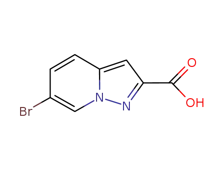 Molecular Structure of 876379-74-7 (6-bromoH-pyrazolo[1,5-a]pyridine-2-carboxylic acid)