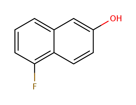 Molecular Structure of 741693-88-9 (2-Naphthalenol,5-fluoro-(9CI))