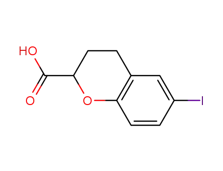 2H-1-BENZOPYRAN-2-CARBOXYLIC ACID, 3,4-DIHYDRO-6-IODO-