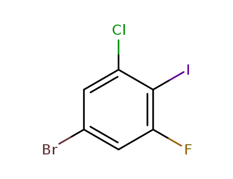 Molecular Structure of 83027-73-0 (5-BroMo-1-chloro-3-fluoro-2-iodobenzene)
