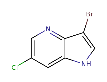 Molecular Structure of 1190317-85-1 (3-broMo-6-chloro-1H-pyrrolo[3,2-b]pyridine)