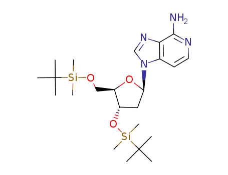 4-amino-1-(2-deoxy-3,5-di-O-tert-butyldimethylsilyl-β-D-ribofuranosyl)imidazol<4,5-c>pyridine