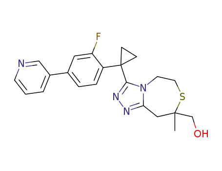{3-[1-(2-fluoro-4-pyridin-3-ylphenyl)cyclopropyl]-8-methyl-5,6,8,9-tetrahydro[1,2,4]triazolo[4,3-d][1,4]thiazepin-8-yl}methanol